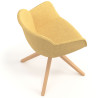 silla confidente amarillo ivonne giratoria madera tela 7