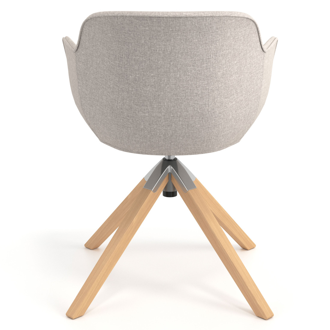 silla confidente beige ivonne giratoria madera tela 6