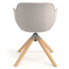 silla confidente beige ivonne giratoria madera tela 6