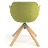 silla confidente verde ivonne giratoria madera tela 6