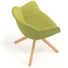 silla confidente verde ivonne giratoria madera tela 7