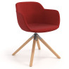 Silla confidente Ivonne Patas Madera Tapizado - ROJO