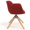 silla confidente rojo ivonne giratoria madera tela 3