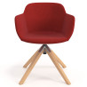 silla confidente rojo ivonne giratoria madera tela 4