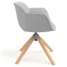 silla confidente gris ivonne giratoria madera tela 3