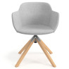 silla confidente gris ivonne giratoria madera tela 4