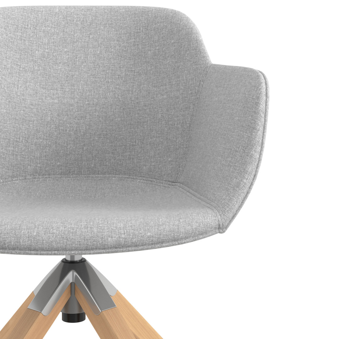 silla confidente gris ivonne giratoria madera tela 5