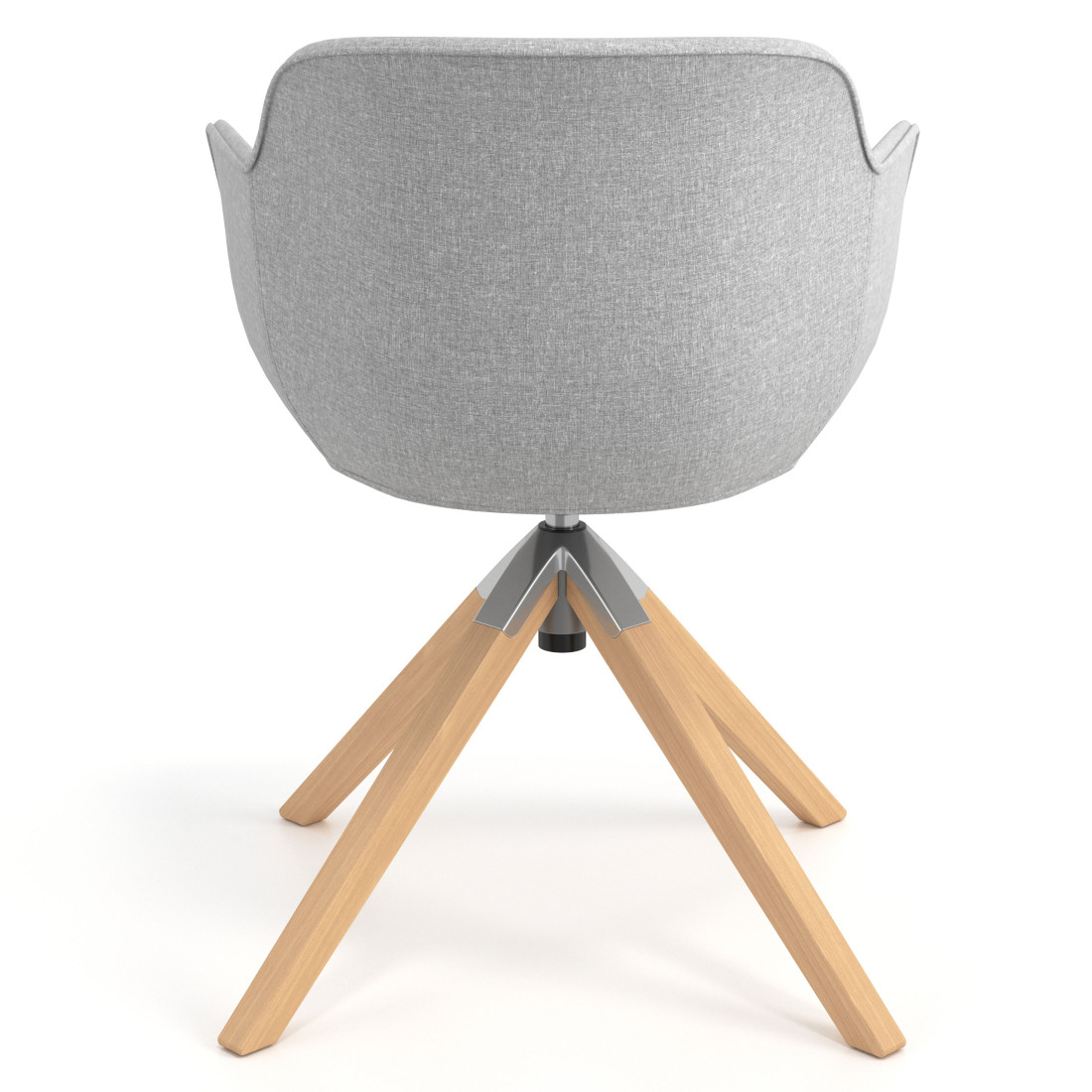 silla confidente gris ivonne giratoria madera tela 6