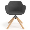 silla confidente antracita ivonne giratoria madera tela 4