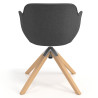silla confidente antracita ivonne giratoria madera tela 6