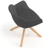 silla confidente antracita ivonne giratoria madera tela 7