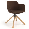 Silla confidente Ivonne Patas Madera Tapizado - Marron