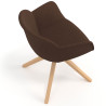 silla confidente marron ivonne giratoria madera tela 7