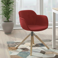 Silla confidente Ivonne Patas Madera Tapizado - ROJO Second image