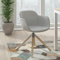 Silla confidente Ivonne Patas Madera Tapizado - Gris Second image
