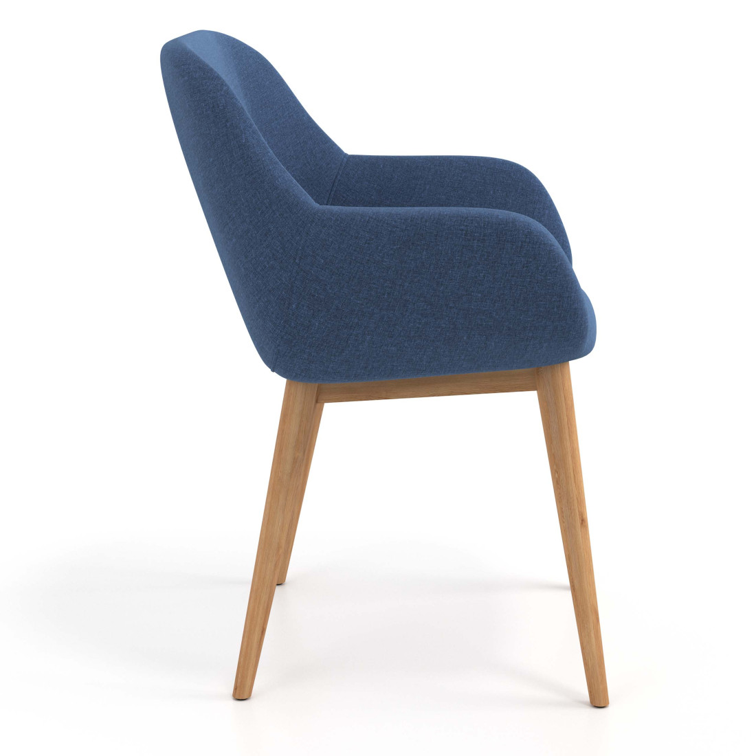 silla confidente azul moon 4 patas madera 3