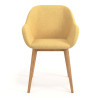 silla confidente amarillo moon 4 patas madera 4