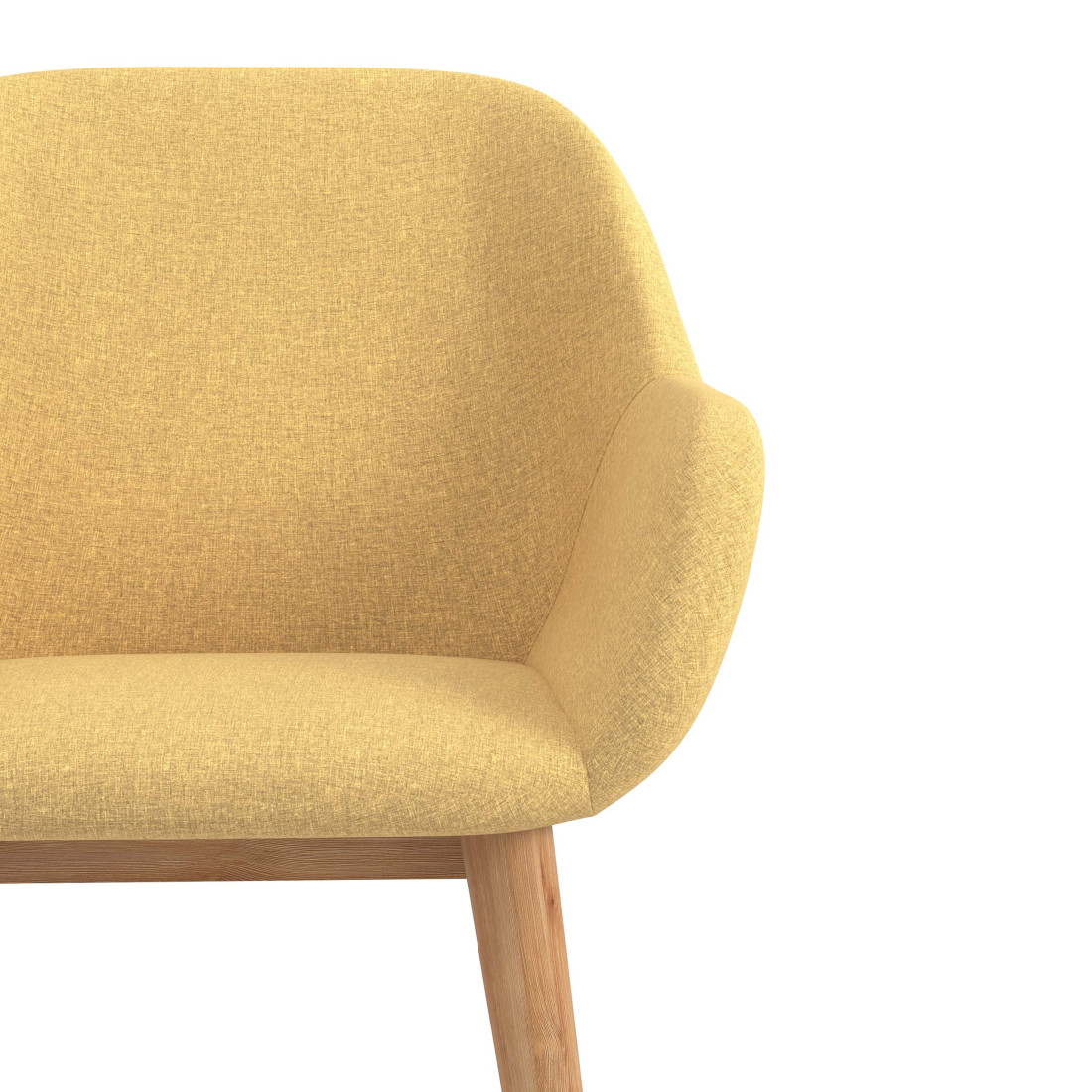 silla confidente amarillo moon 4 patas madera 5