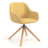 Silla reuniones moon base de madera maciza mecanismo giratorio - Amarillo