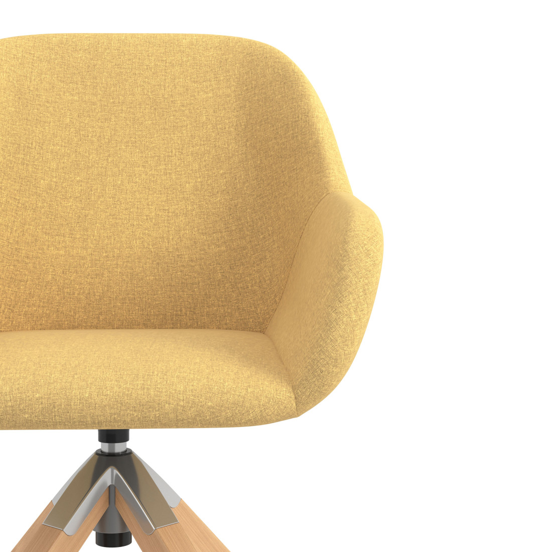 silla confidente amarillo moon giratoria madera 5