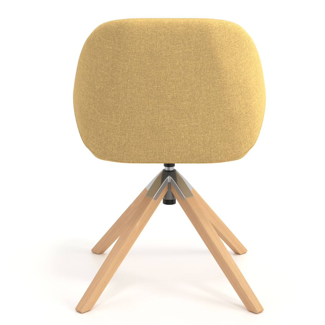 silla confidente amarillo moon giratoria madera 6