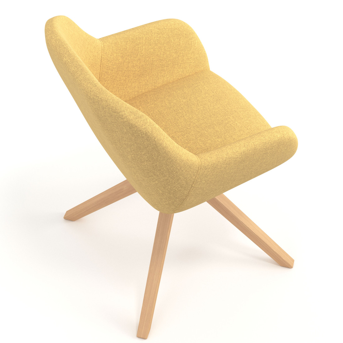 silla confidente amarillo moon giratoria madera 7
