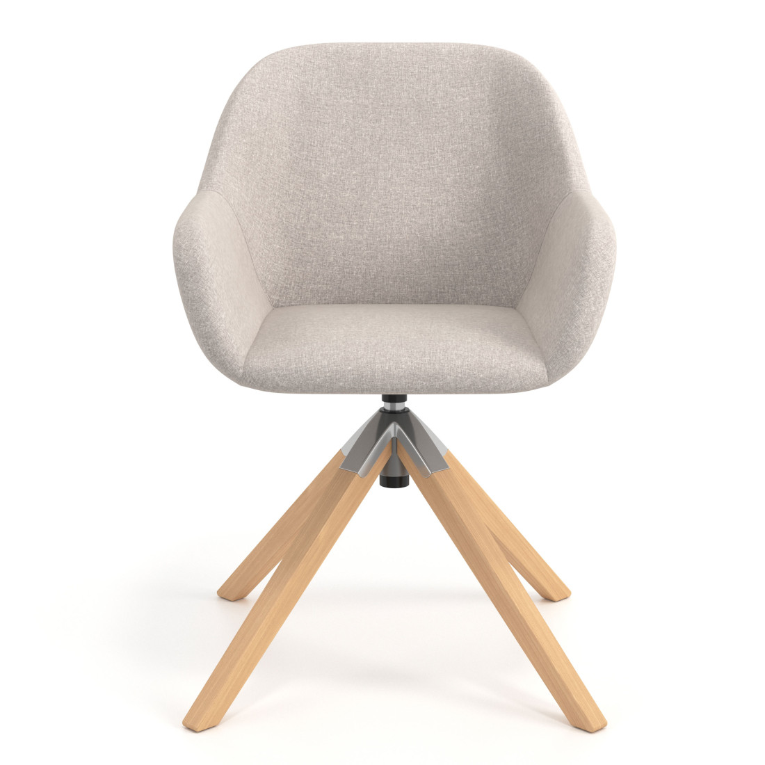 silla confidente beige moon giratoria madera 4