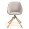 silla confidente beige moon giratoria madera 4