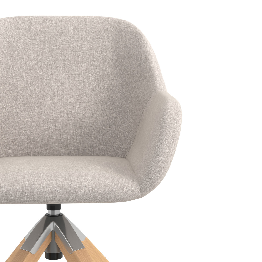 silla confidente beige moon giratoria madera 5