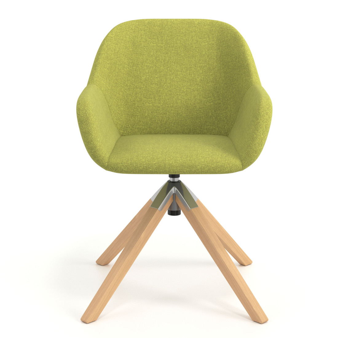 silla confidente verde moon giratoria madera 4