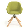 silla confidente verde moon giratoria madera 4