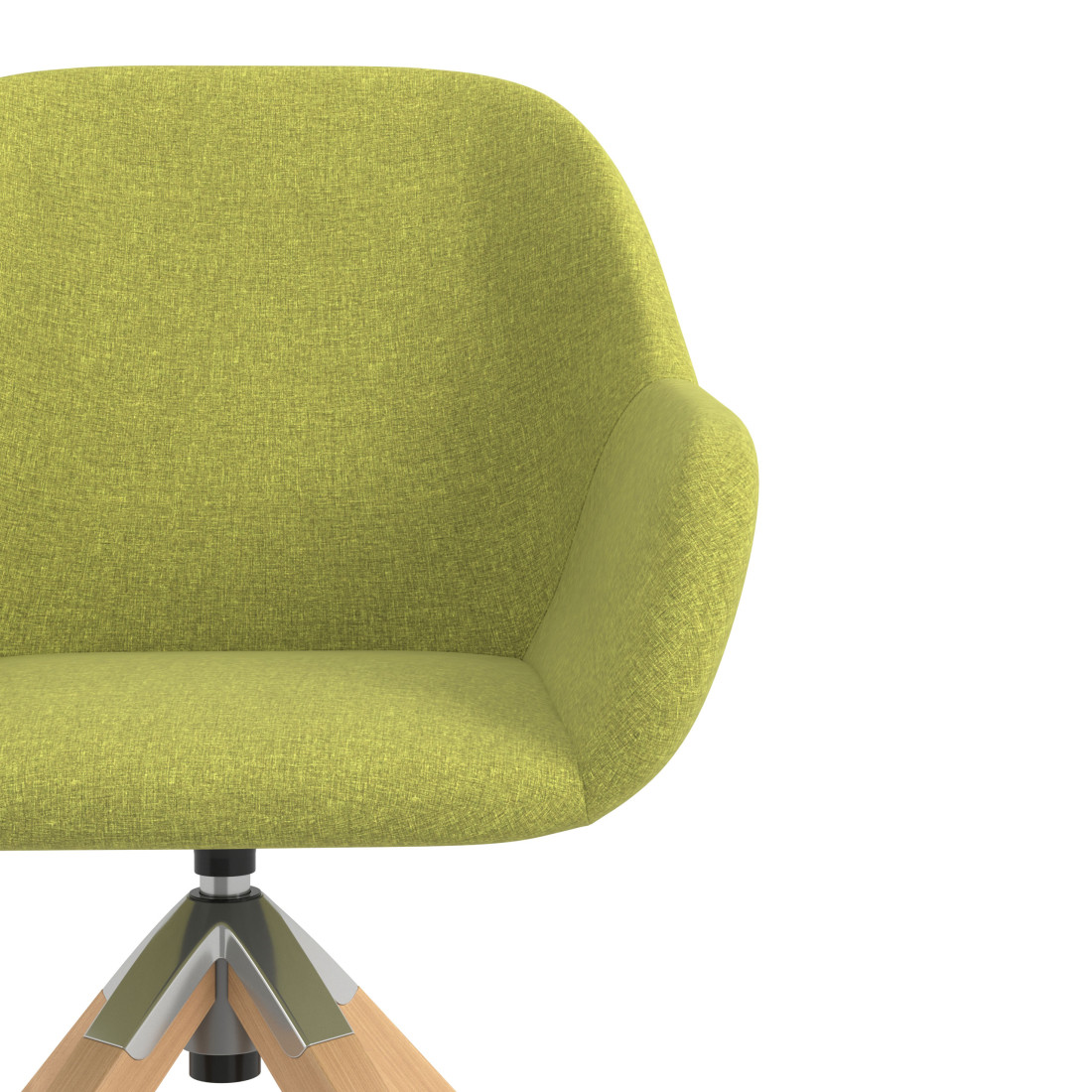 silla confidente verde moon giratoria madera 5