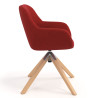 silla confidente rojo moon giratoria madera 3