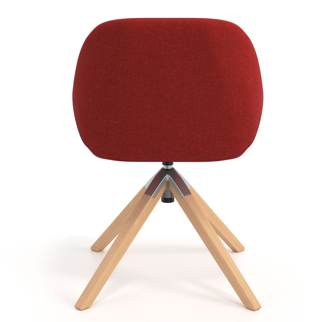 silla confidente rojo moon giratoria madera 6