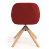 silla confidente rojo moon giratoria madera 6