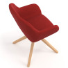 silla confidente rojo moon giratoria madera 7