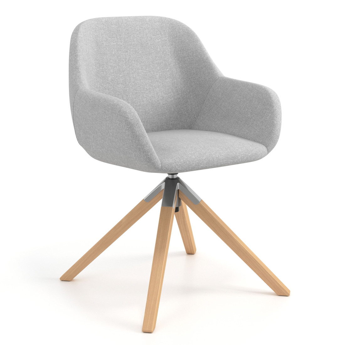 silla confidente gris moon giratoria madera 1