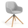 Silla reuniones moon base de madera maciza mecanismo giratorio - Gris