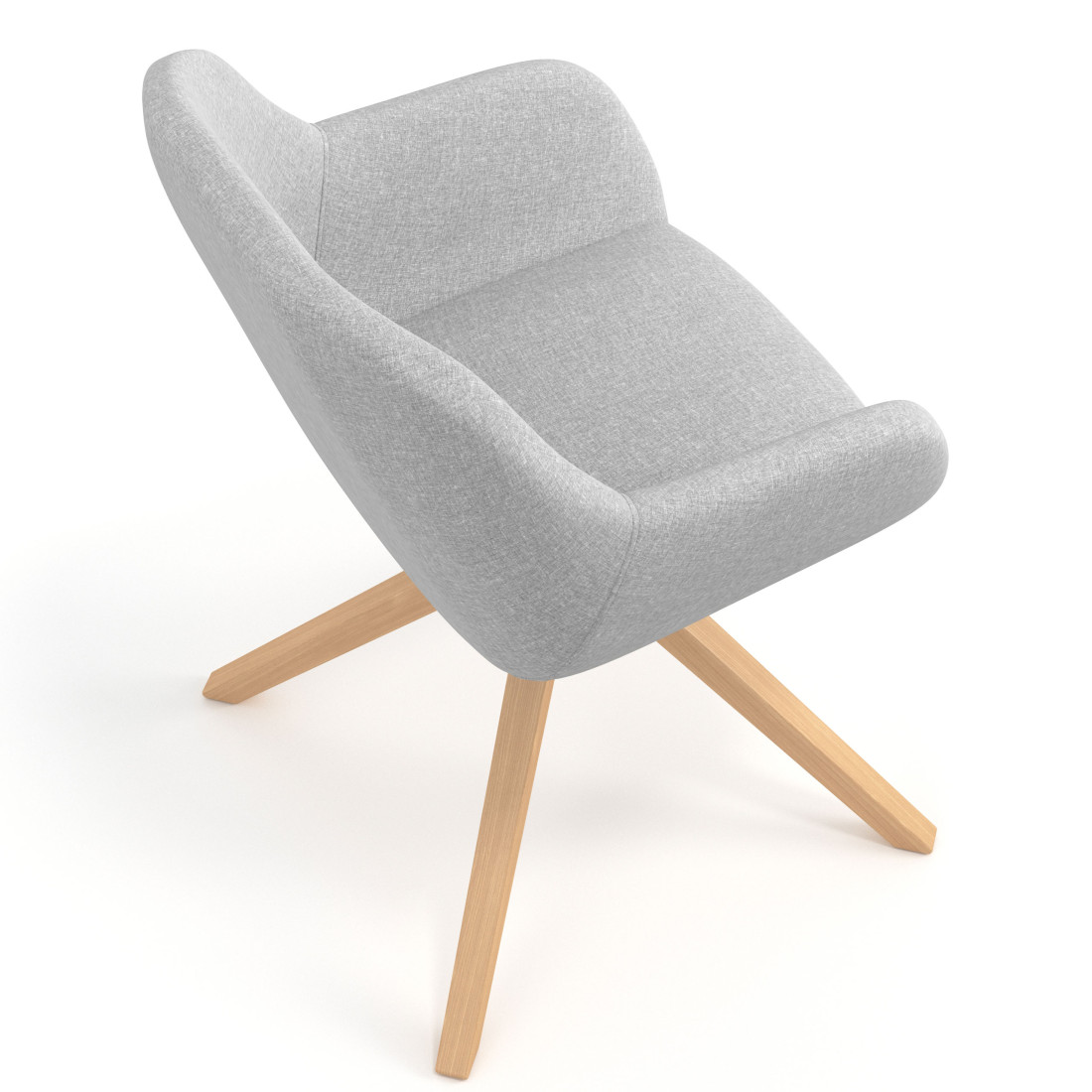 silla confidente gris moon giratoria madera 7