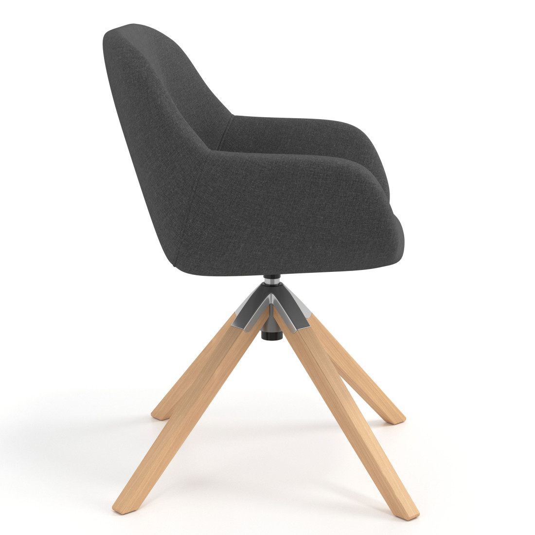 silla confidente antracita moon giratoria madera 3