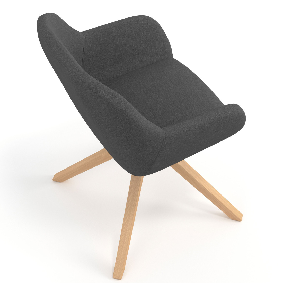 silla confidente antracita moon giratoria madera 7