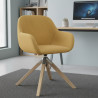 silla confidente amarillo moon giratoria madera 2