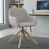 silla confidente beige moon giratoria madera 2