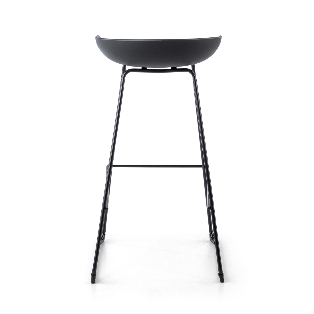 taburete de oficina negro uma patas de acero piel sintetica 7