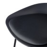 taburete de oficina negro uma patas de acero piel sintetica 4