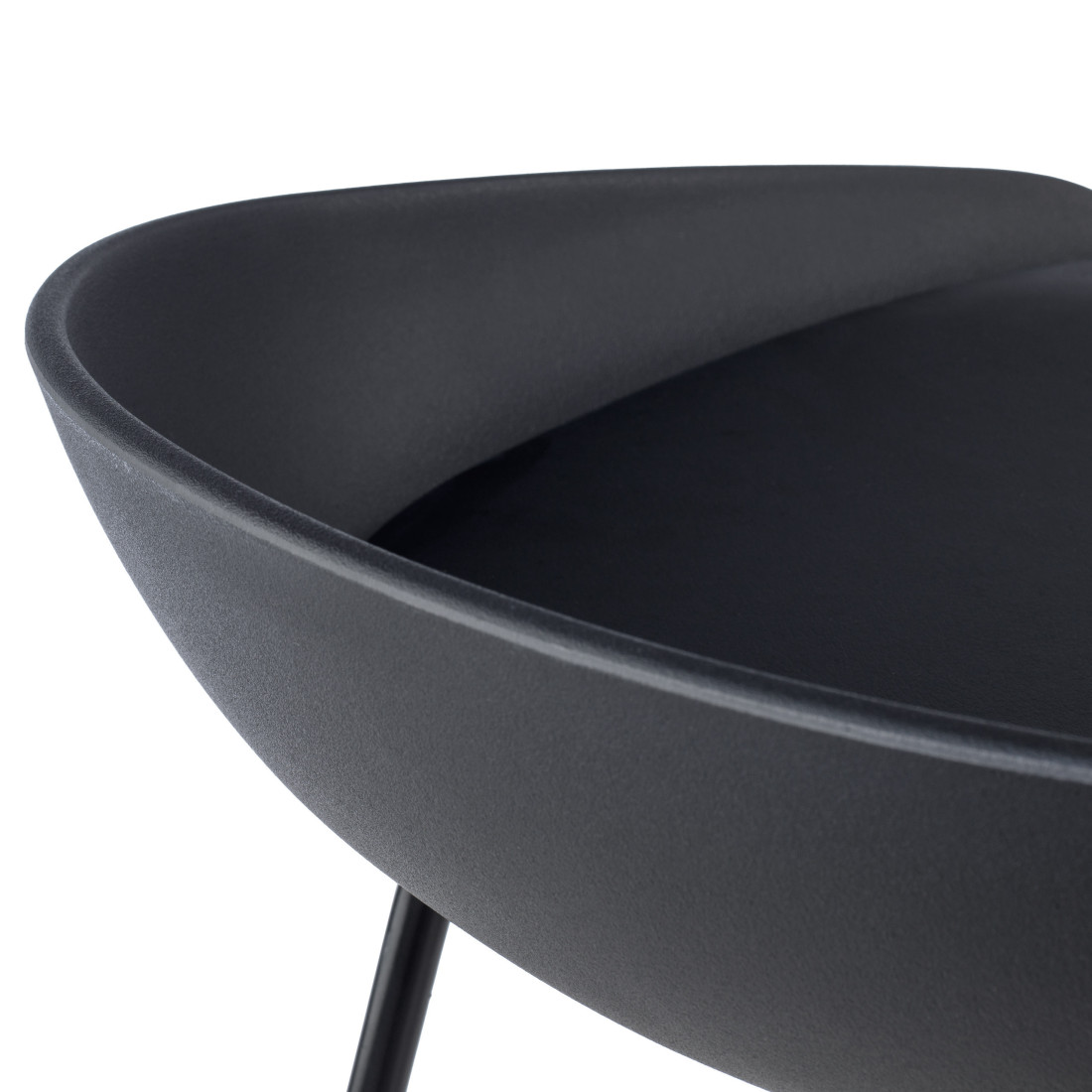 taburete de oficina negro uma patas de acero piel sintetica 8