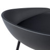 taburete de oficina negro uma patas de acero piel sintetica 8