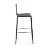 taburete de oficina negro selena plastico 3