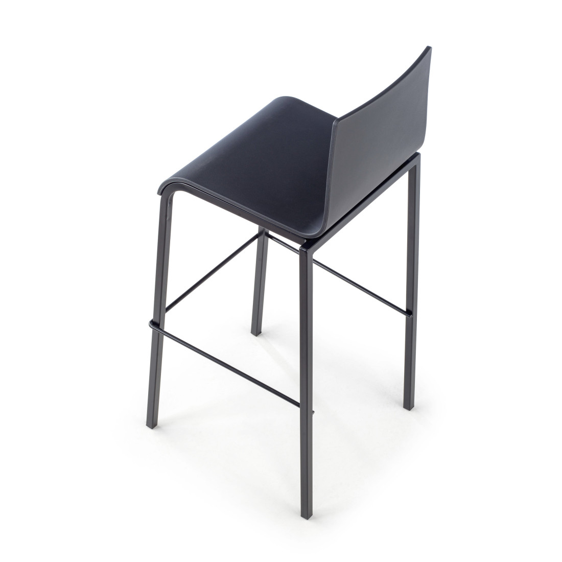 taburete de oficina negro selena plastico 8