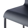 taburete de oficina negro selena plastico 6